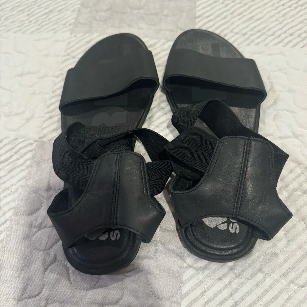 Sorel Ella Li black Strappy Sandals - Picture 7 of 8